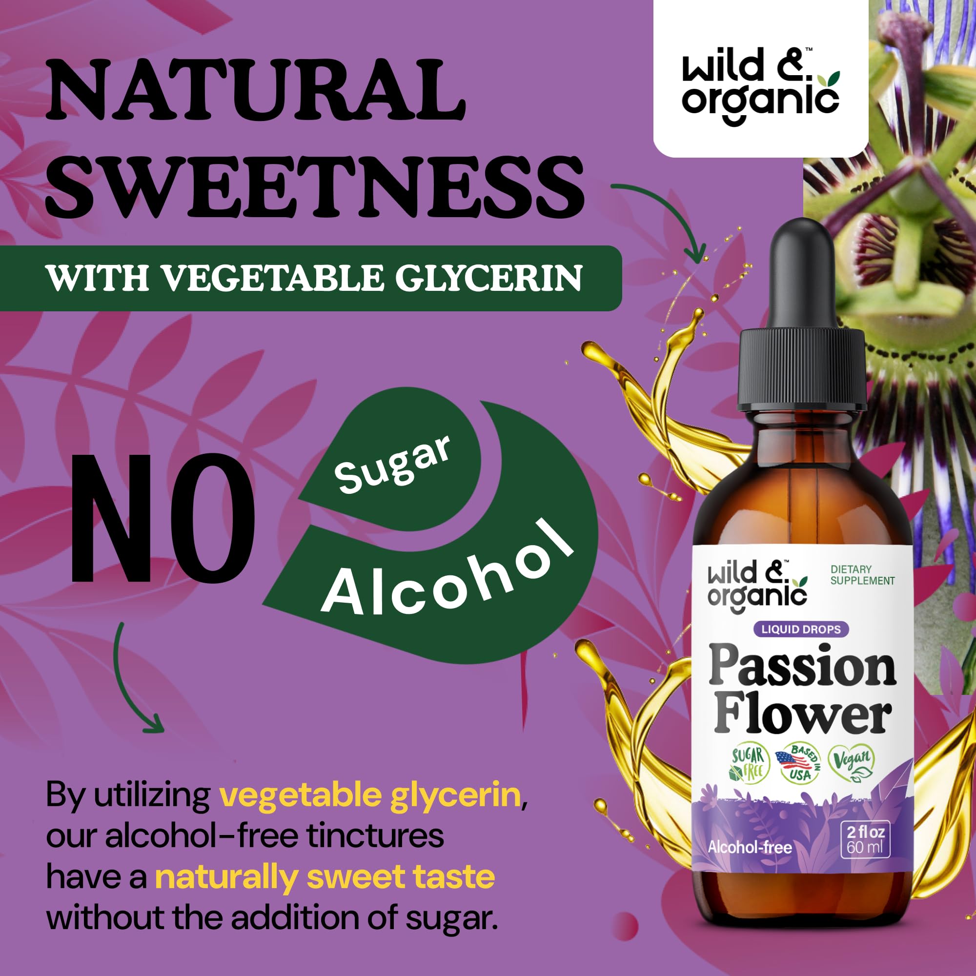 Dropper dispensing passionflower tincture