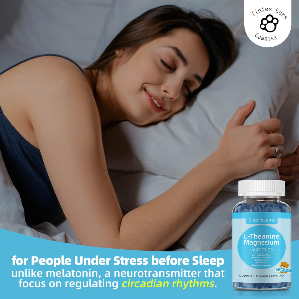 Magnesium Glycinate 400mg per serving in Tinies bers Gummies