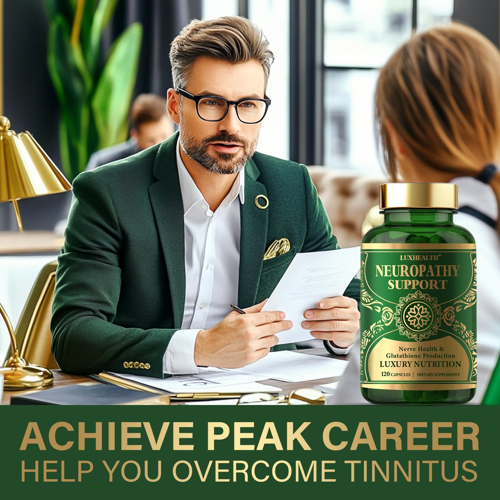 Close-up of tinnitus relief capsules