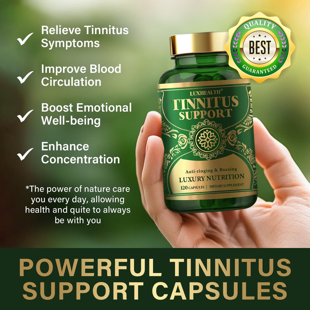 Illustration of healthy ears and vitamins