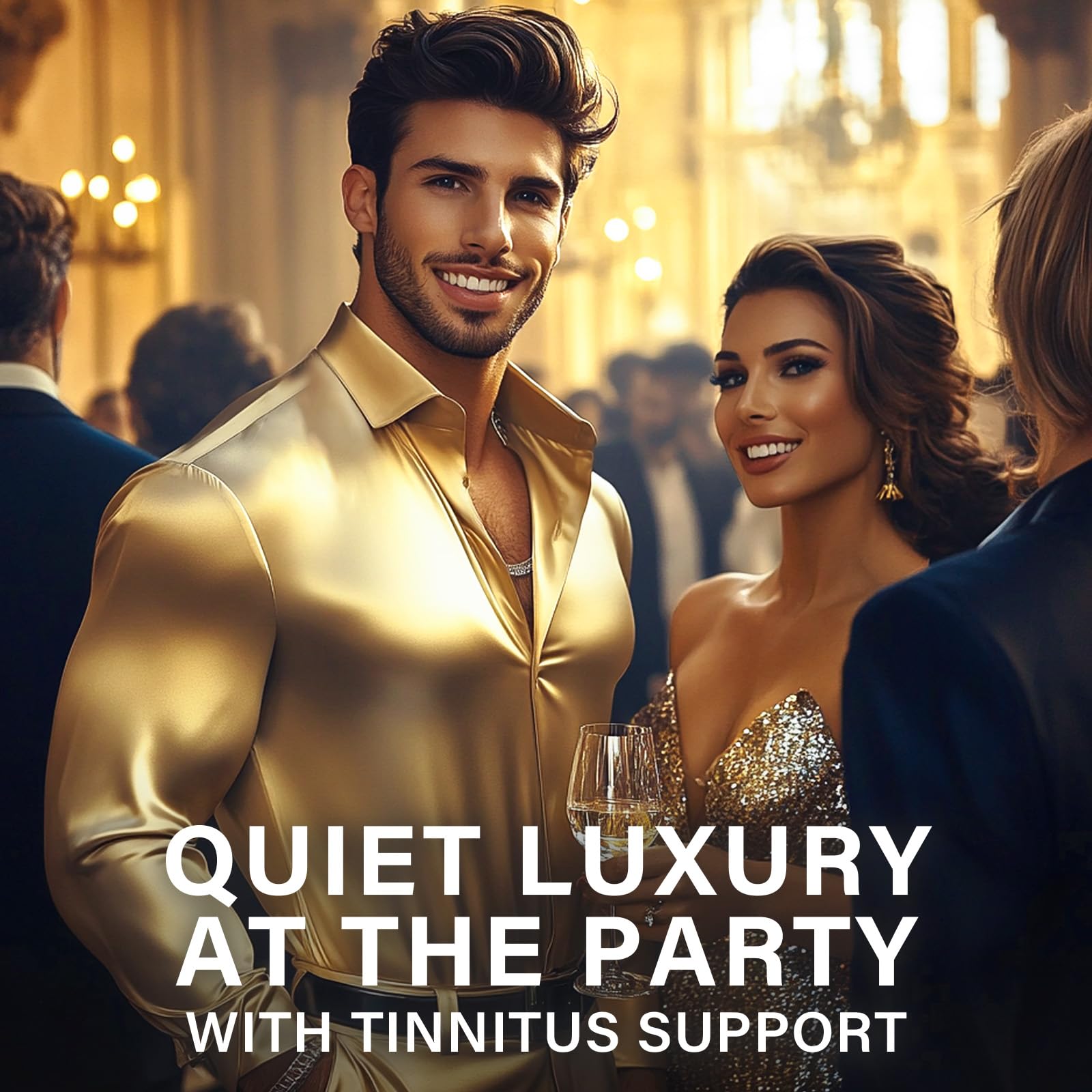 Packaging closeup for tinnitus relief supplement