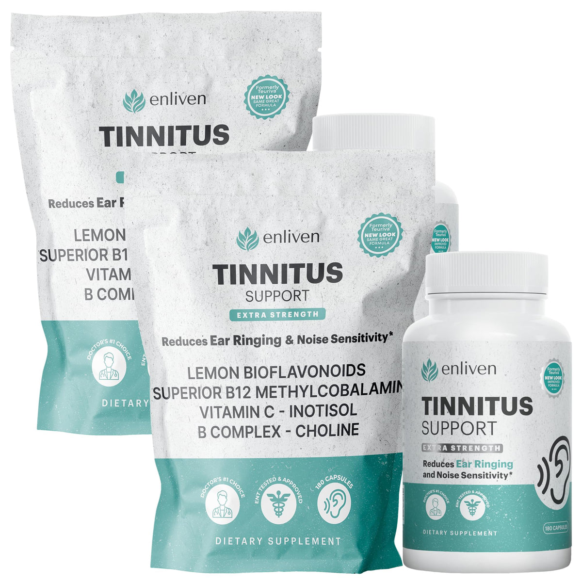 Two-pack bottle of Tinnitus Relief Pills