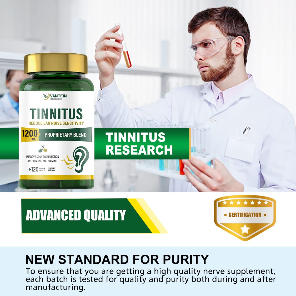 Ingredients visual for tinnitus relief supplement