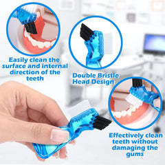 7cm compact portable denture brush in hand