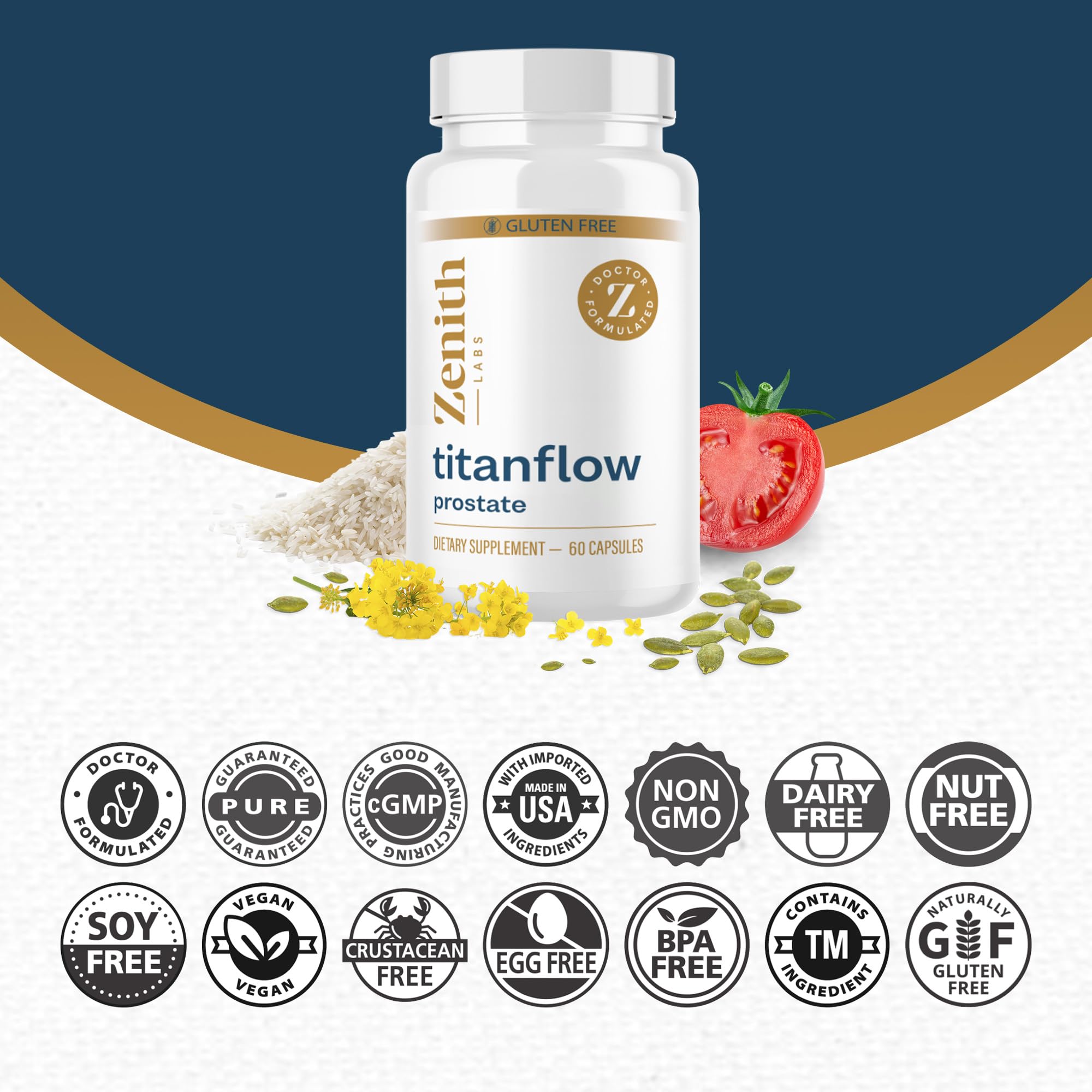 TitanFlow broccoli sprouts and pygeum components