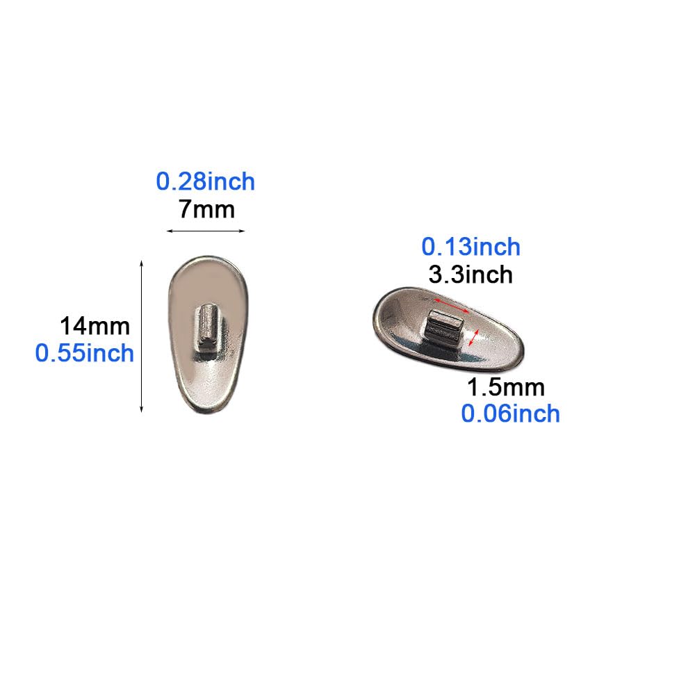 Titanium anti-slip nose pad for glasses, 14mm