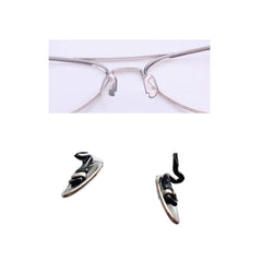 Close-up of titanium nose pad material for durability