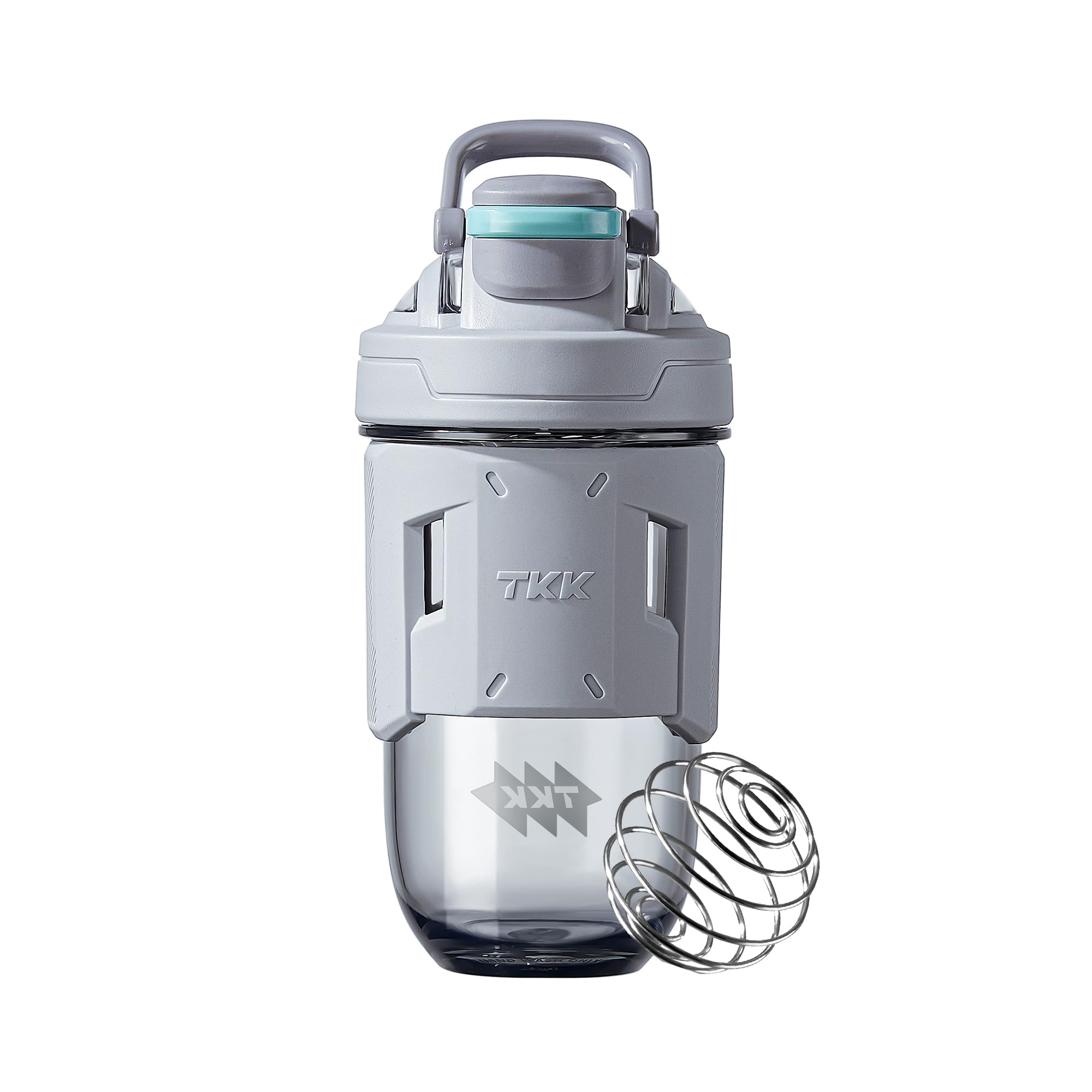 TKK Blender Shaker 24oz front view with sleek design and portable handle.