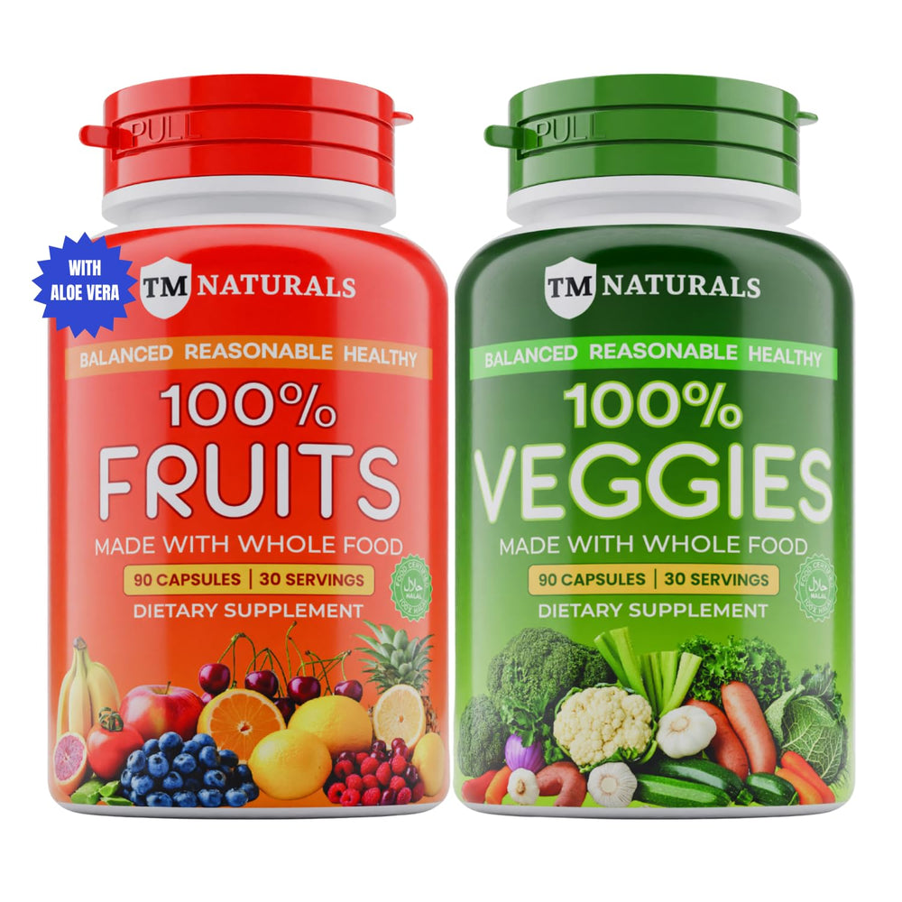 TM NATURALS Fruit & Veggies supplement bottle front view