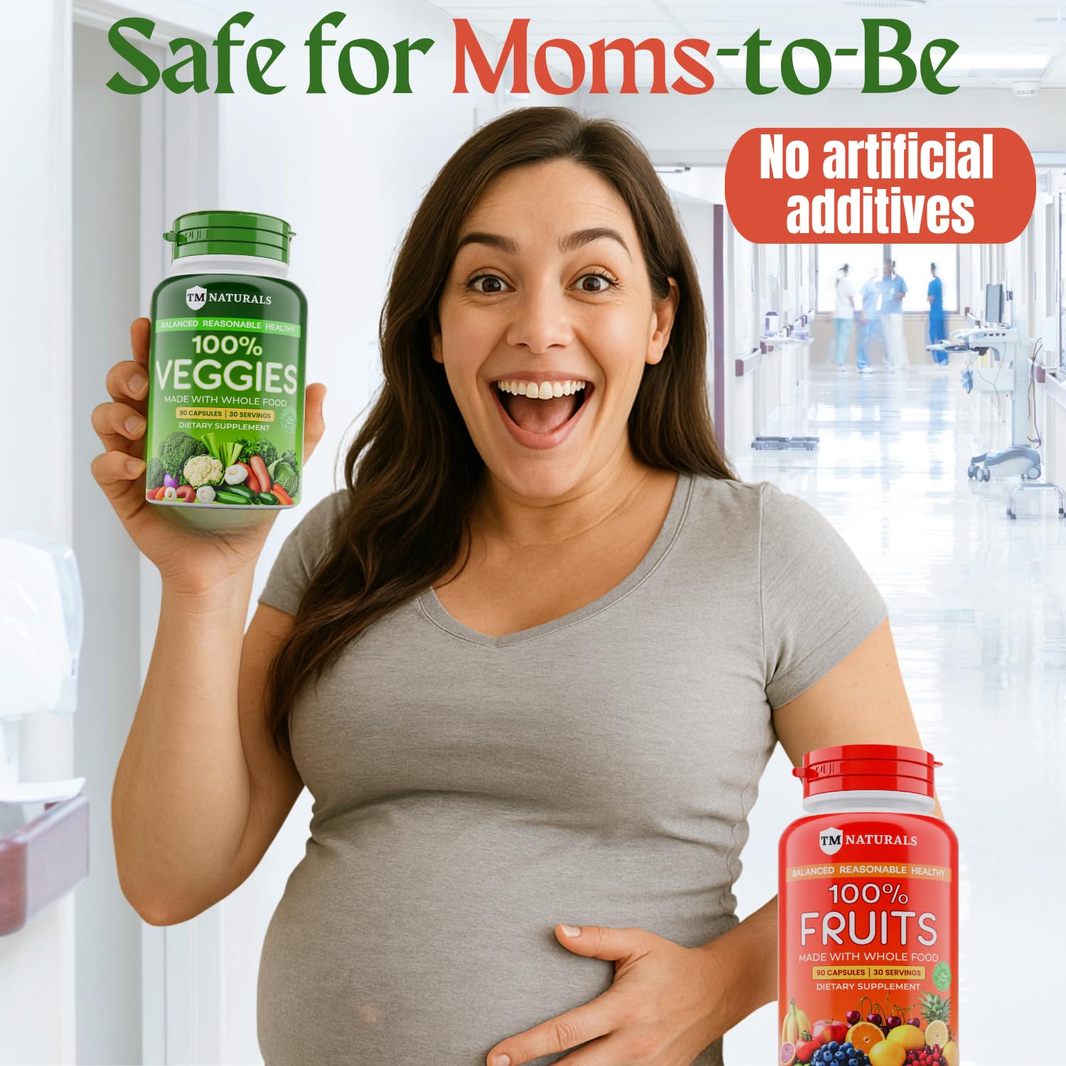 Gluten-free, non-GMO, no artificial additives badge on packaging