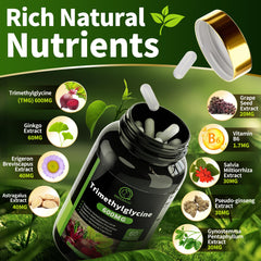 Illustration of cognitive support and liver health benefits from TMG formula