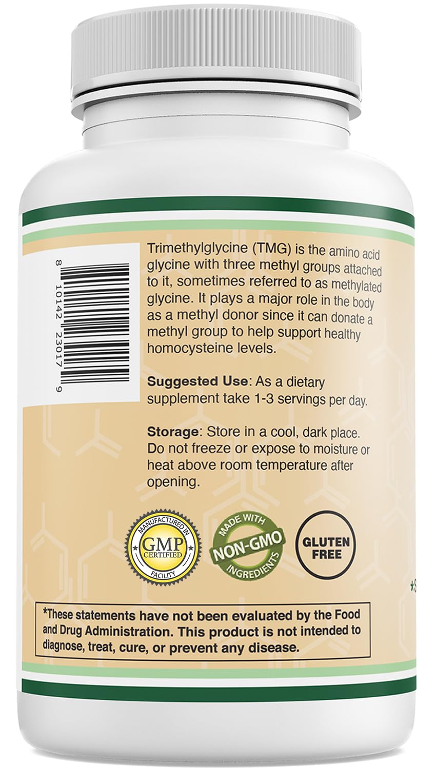 Gluten-free label on TMG bottle