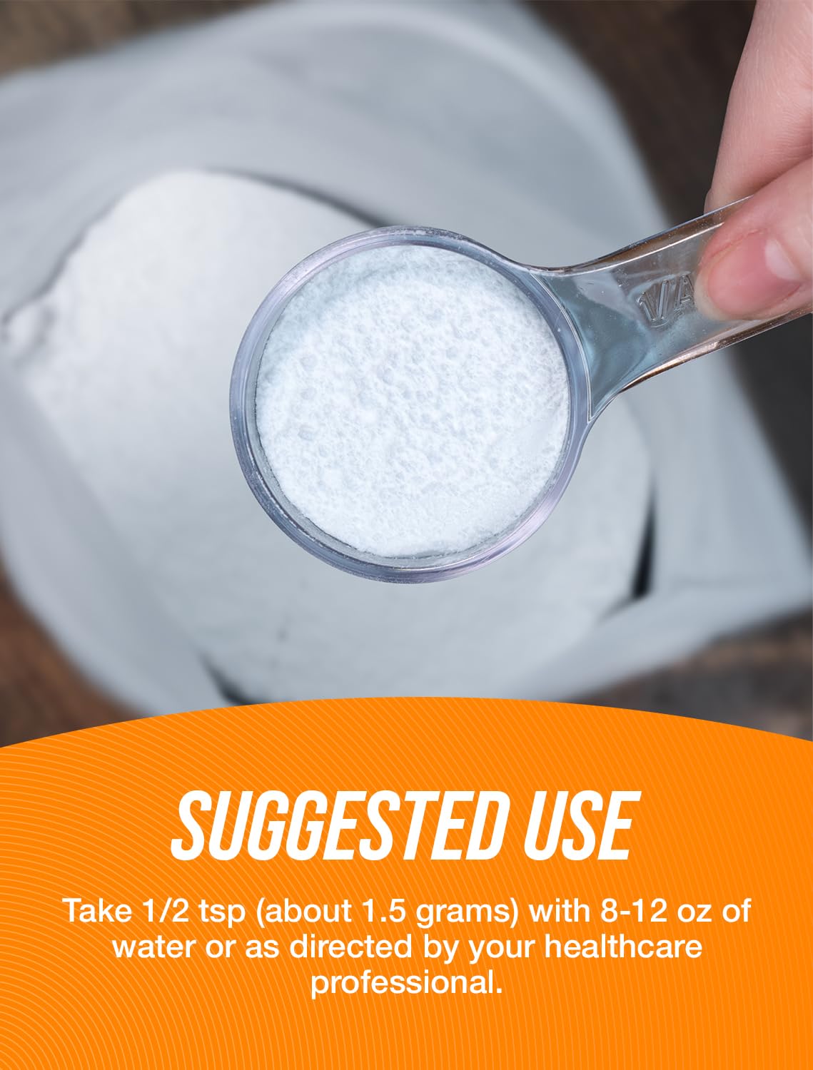 TMG powder dissolving in a shake