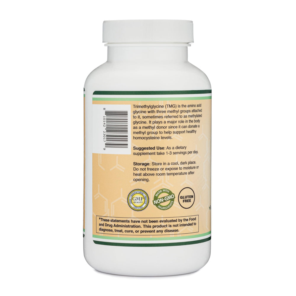 Third-party testing seal for TMG supplement