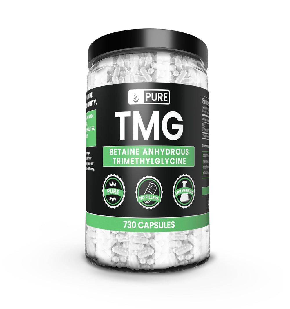 Bottle of TMG Trimethylglycine 730 capsules