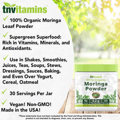 Serving spoon with moringa powder