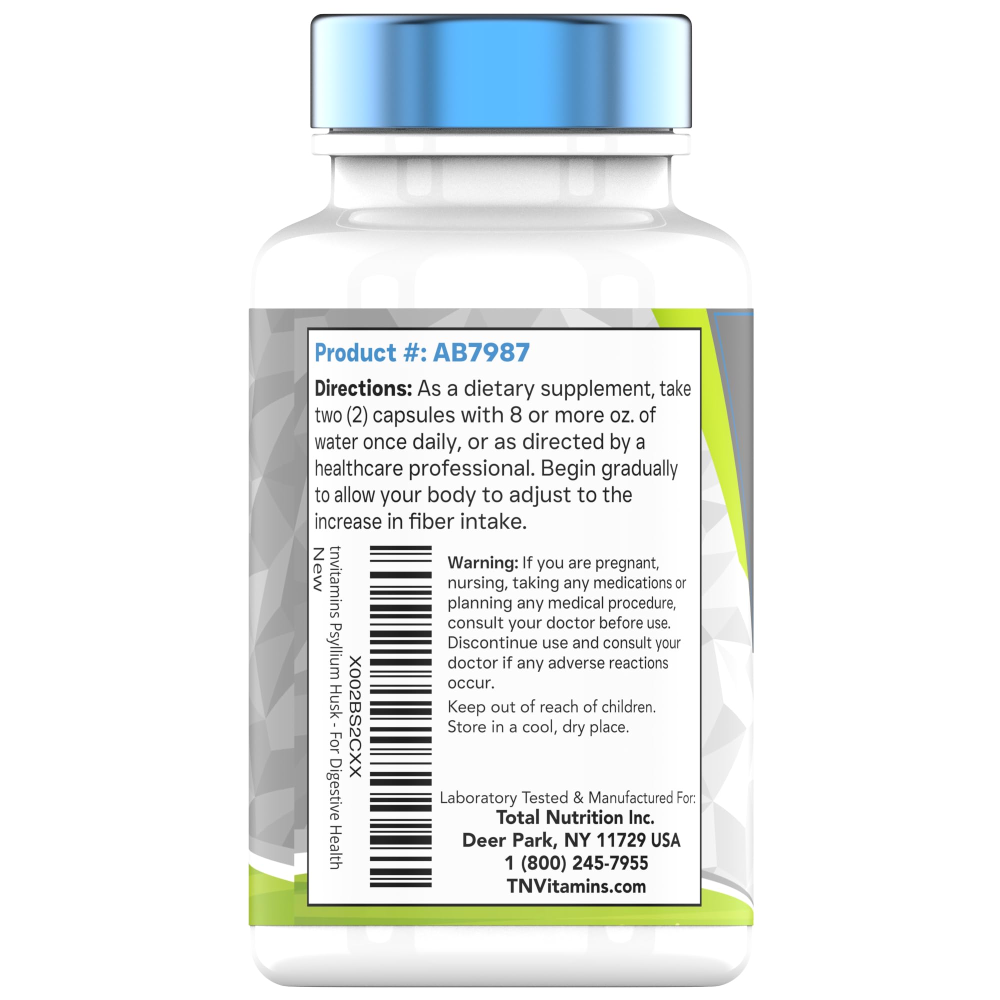 Dosage and serving size information for TNVitamins capsules