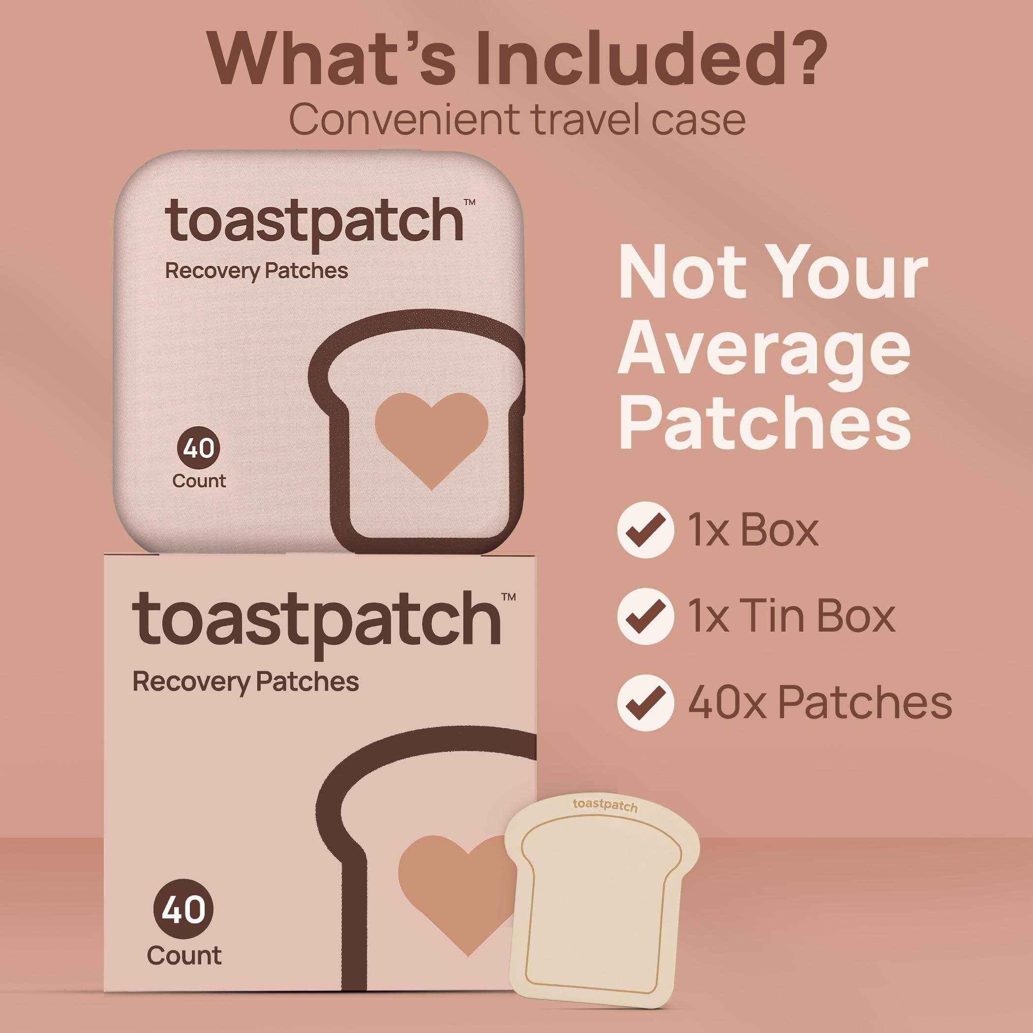 One toast-shaped Toastpatch patch ready for skin application