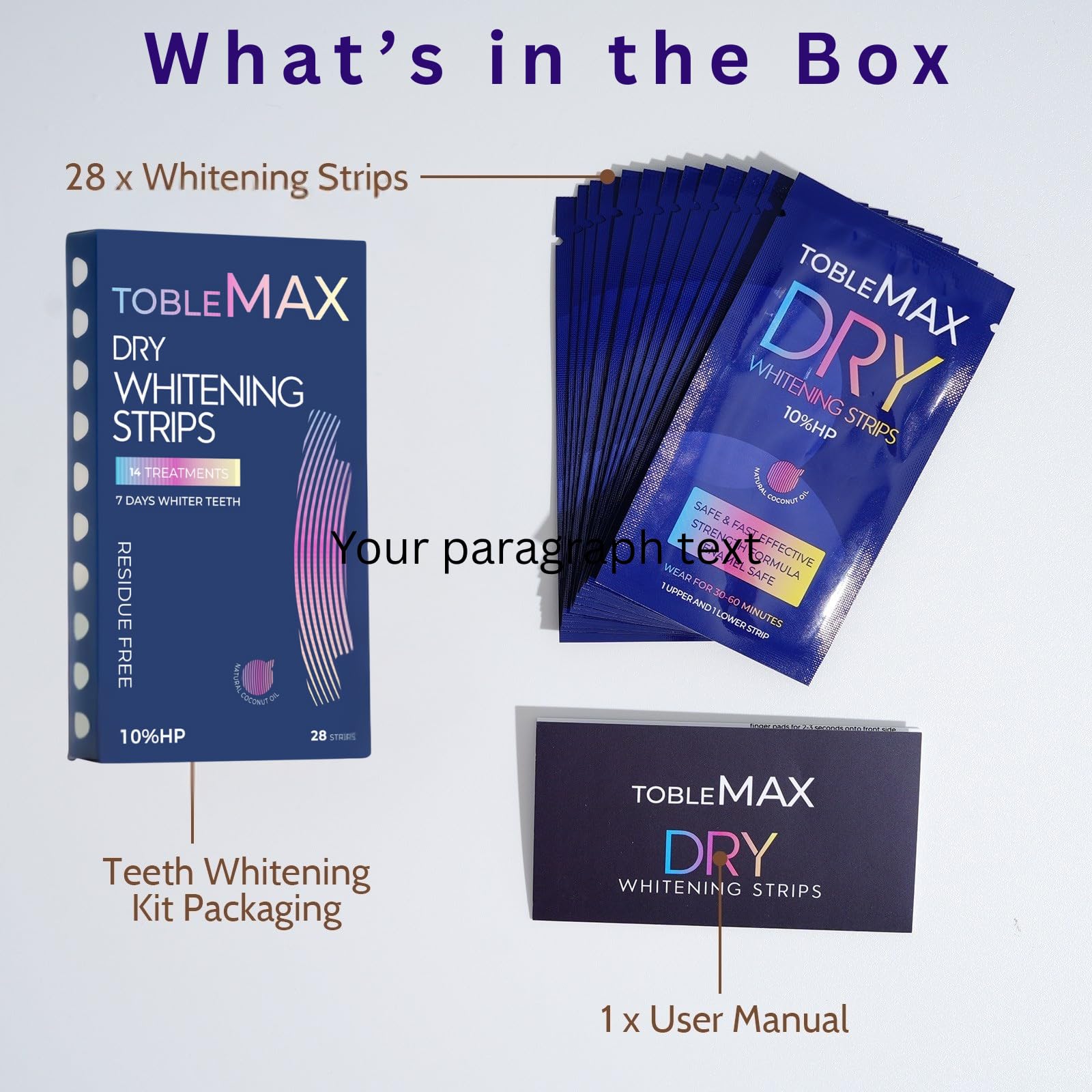Complete 28-treatment pack with upper and lower strips