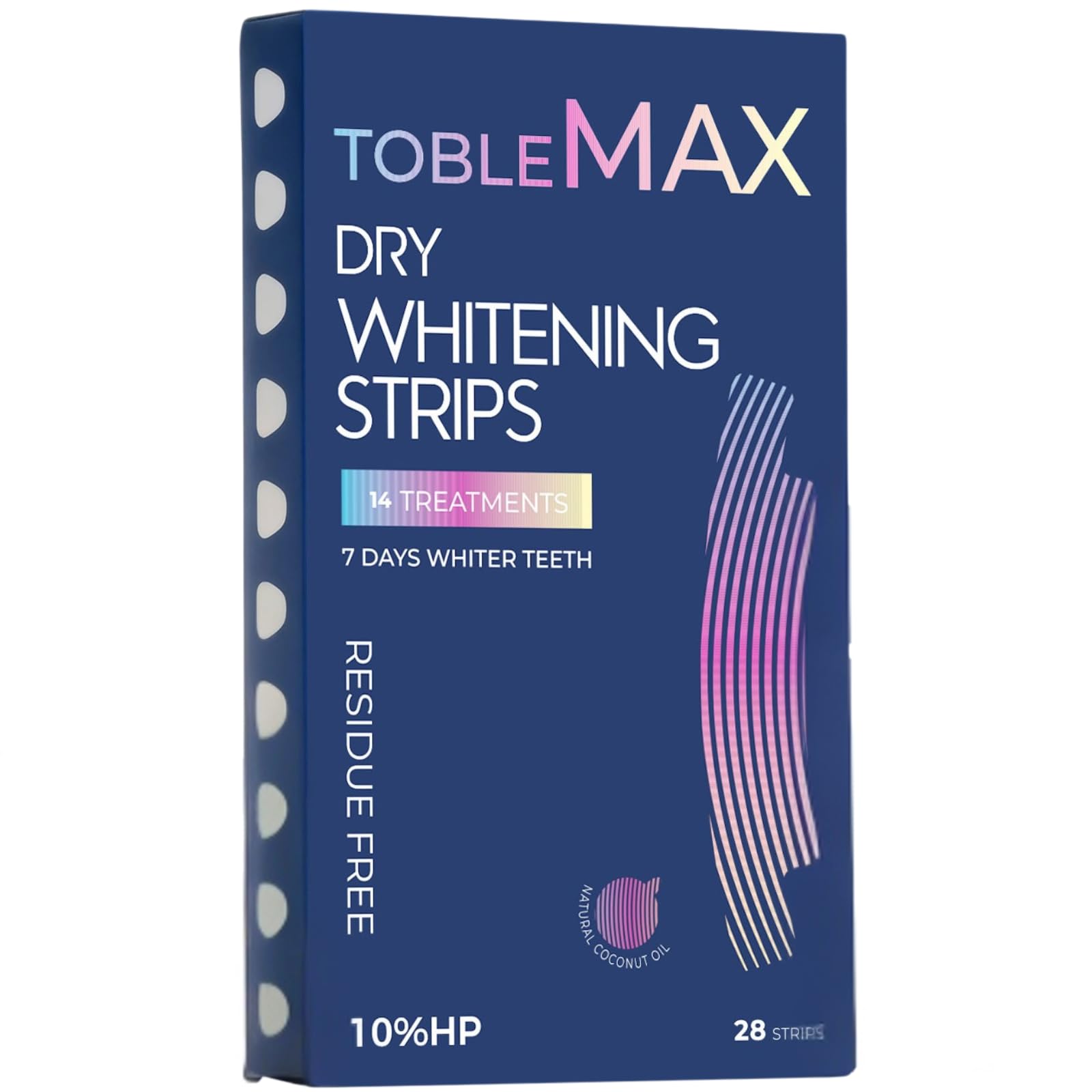 Box packaging of TobleMAX Teeth Whitening Strips