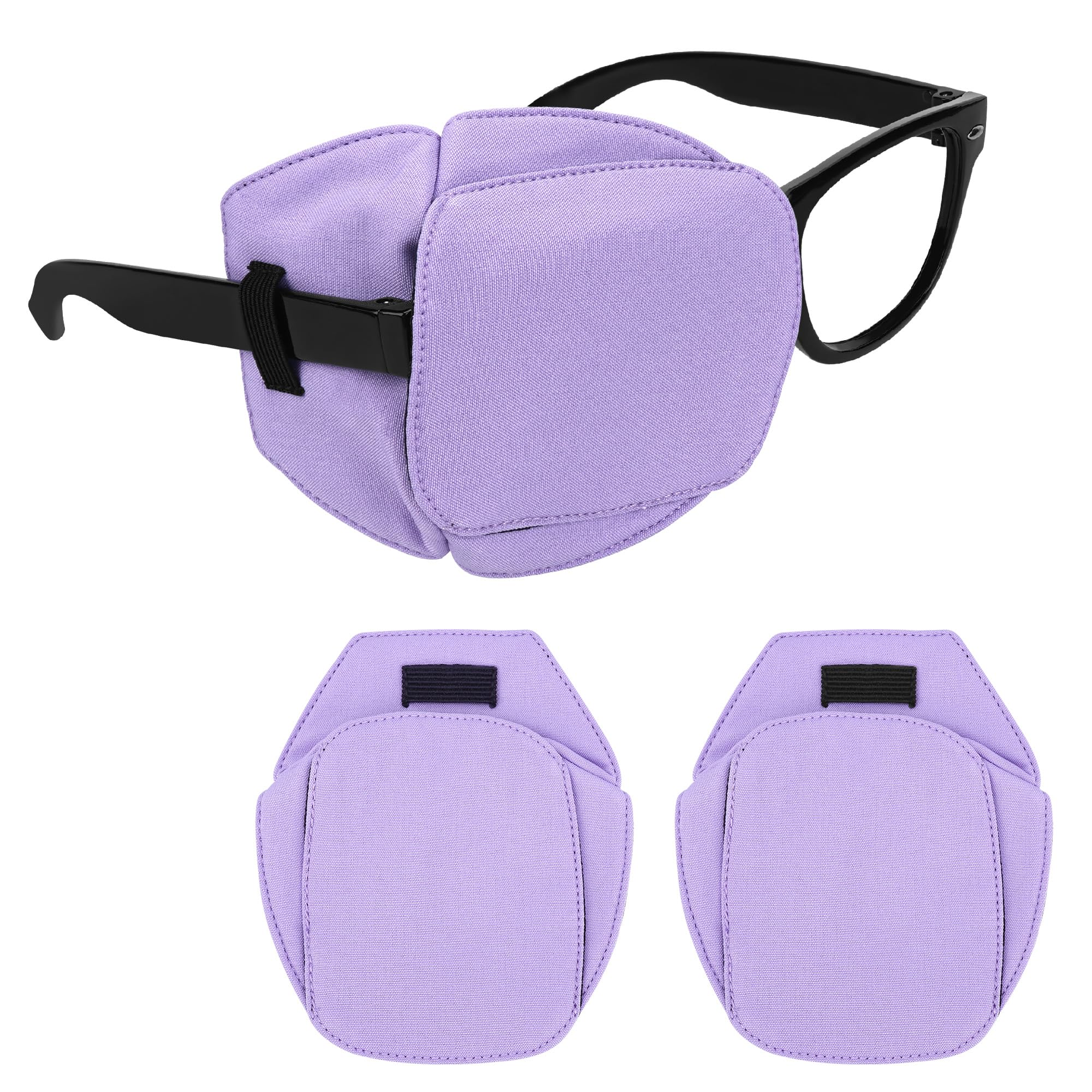 Purple TOCCOOL Kids Eye Patch for Glasses - 2 Pack, front view