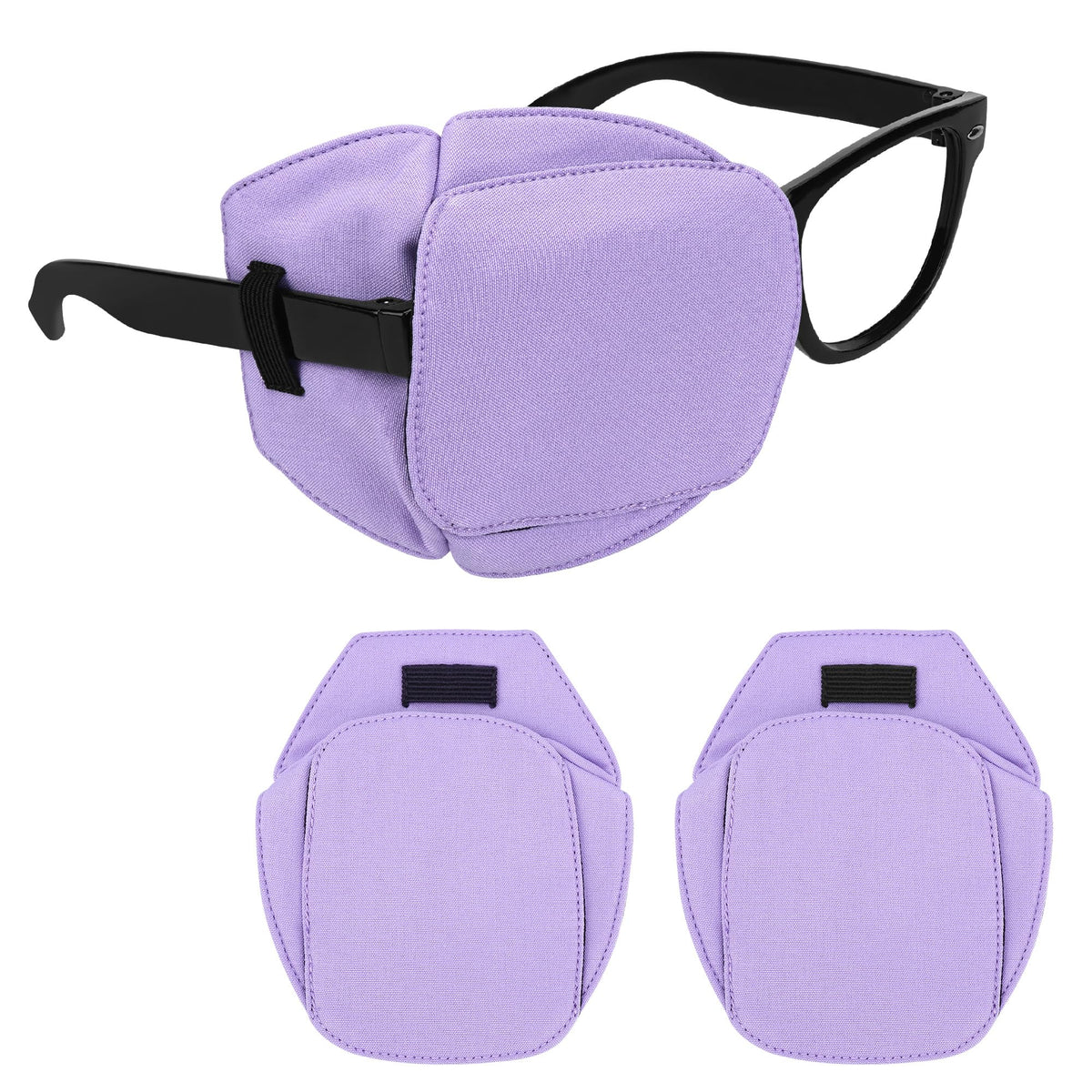 Purple TOCCOOL Kids Eye Patch for Glasses - 2 Pack, front view