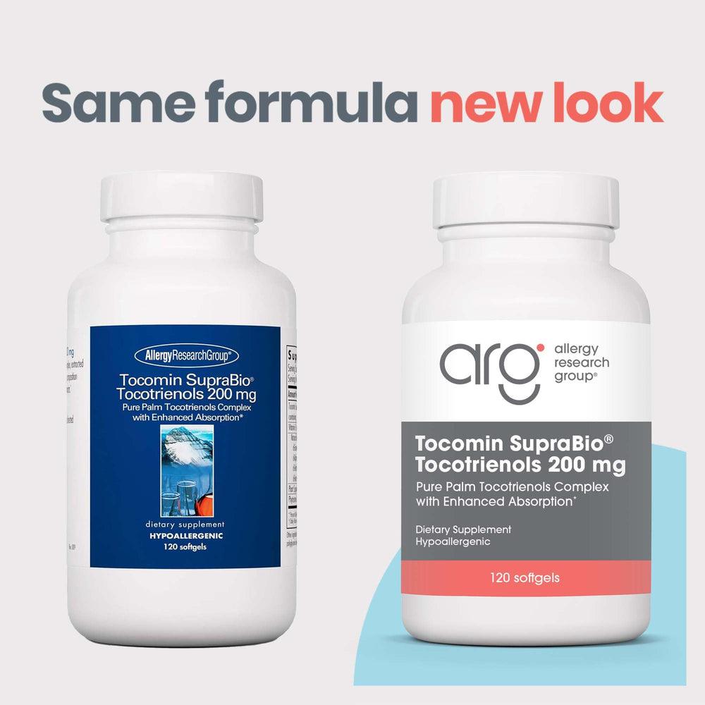 Back view of Tocomin SupraBio Tocotrienols bottle with supplement facts