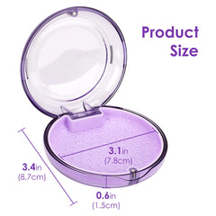 Open magnetic closure of TOCCOOL purple retainer case