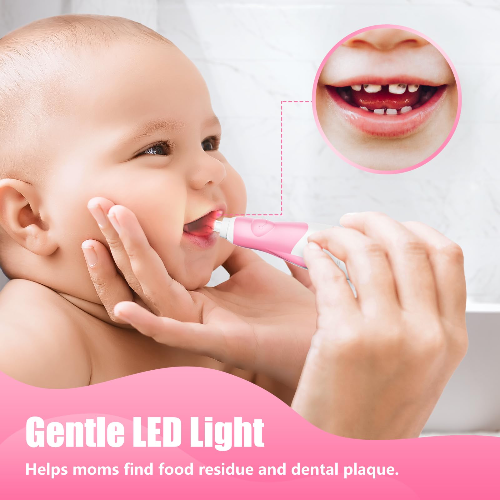 Toddler toothbrush showing 2 minute timer