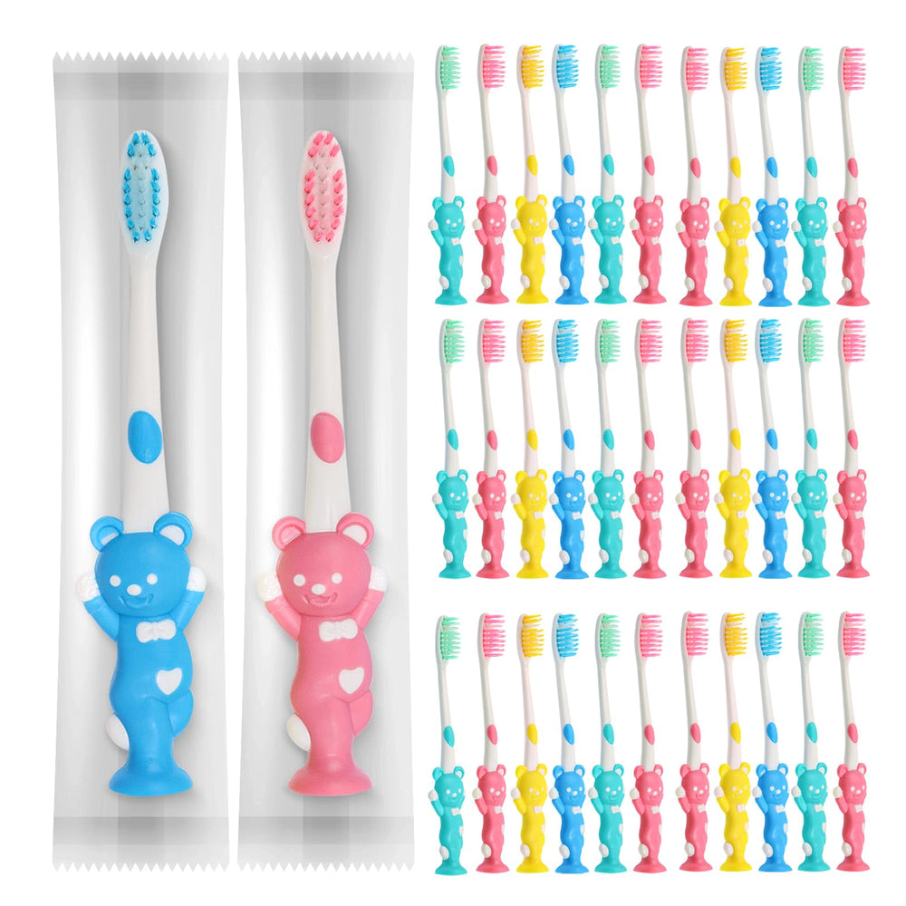 Suction cup storage feature on kid toothbrushes