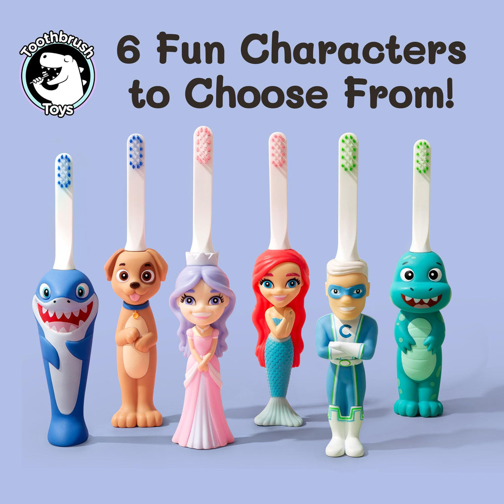 Travel-friendly toddler toothbrush with puppy design