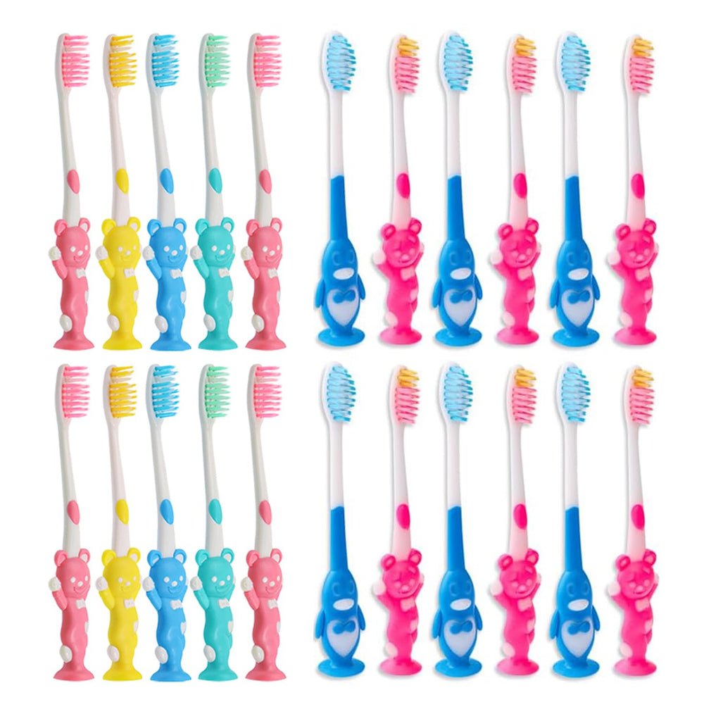 200-piece toddler and kids manual toothbrush bundle with four colors