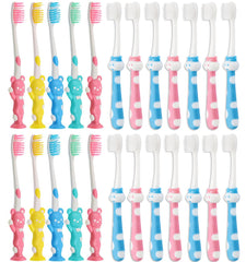Bright toddler toothbrush set with two-color variety