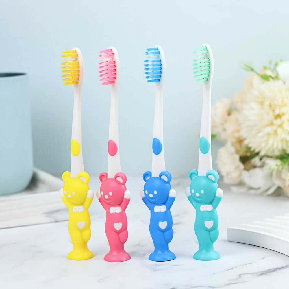 Family-friendly toddler toothbrush set for boys and girls