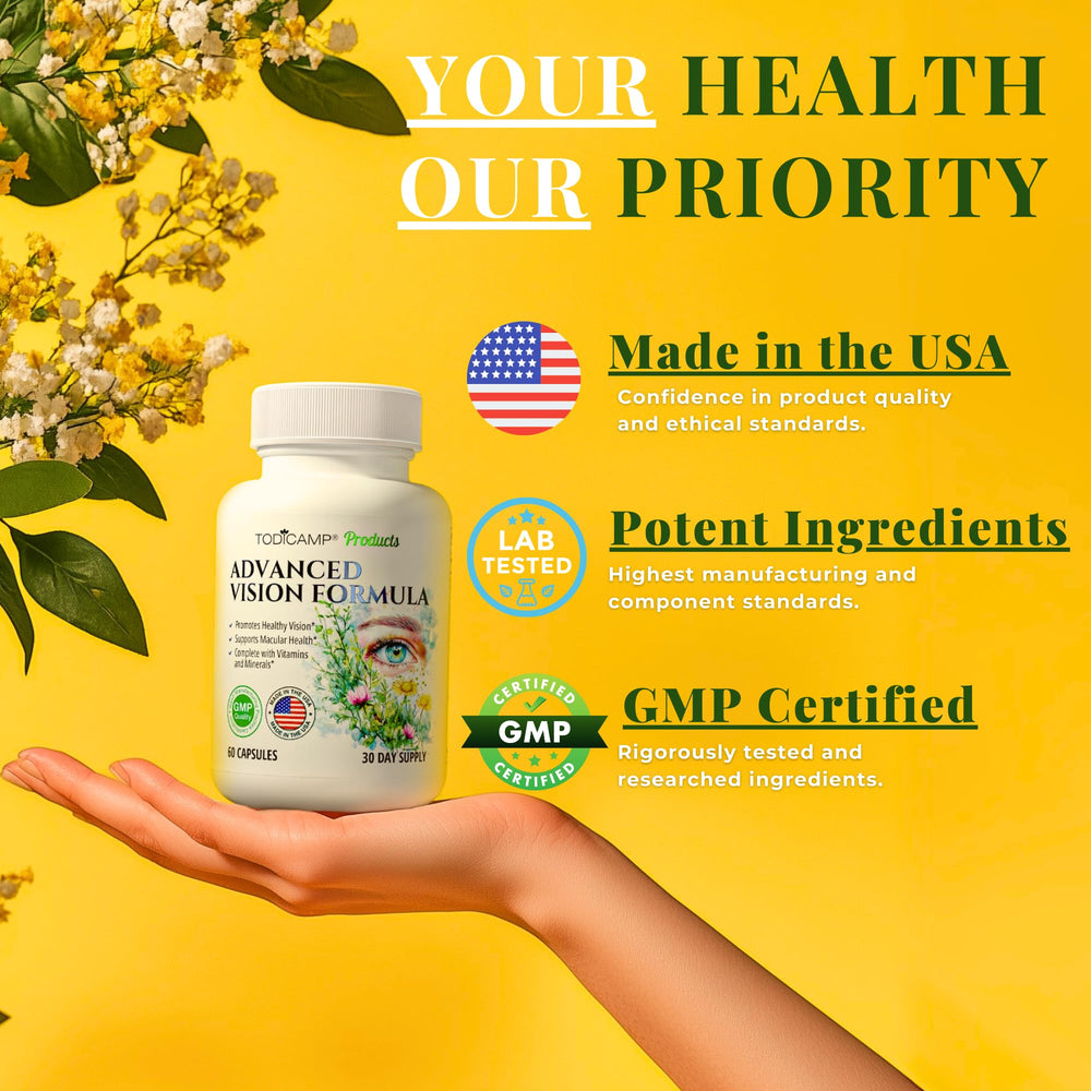 TODICAMP Macular Support packaging and branding