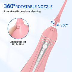 IPX7 waterproof badge on ToFlow water flosser