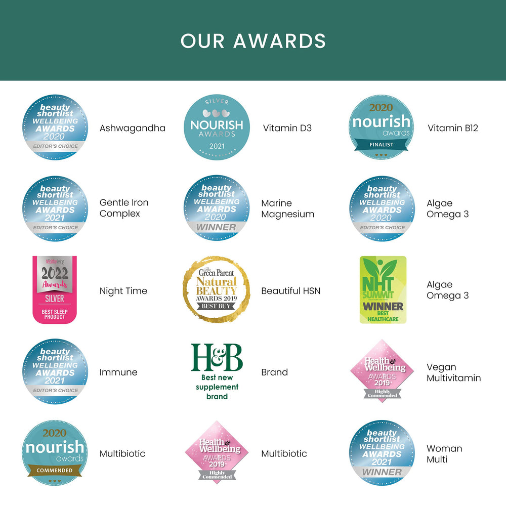 Bottle of marine magnesium hydroxide capsules