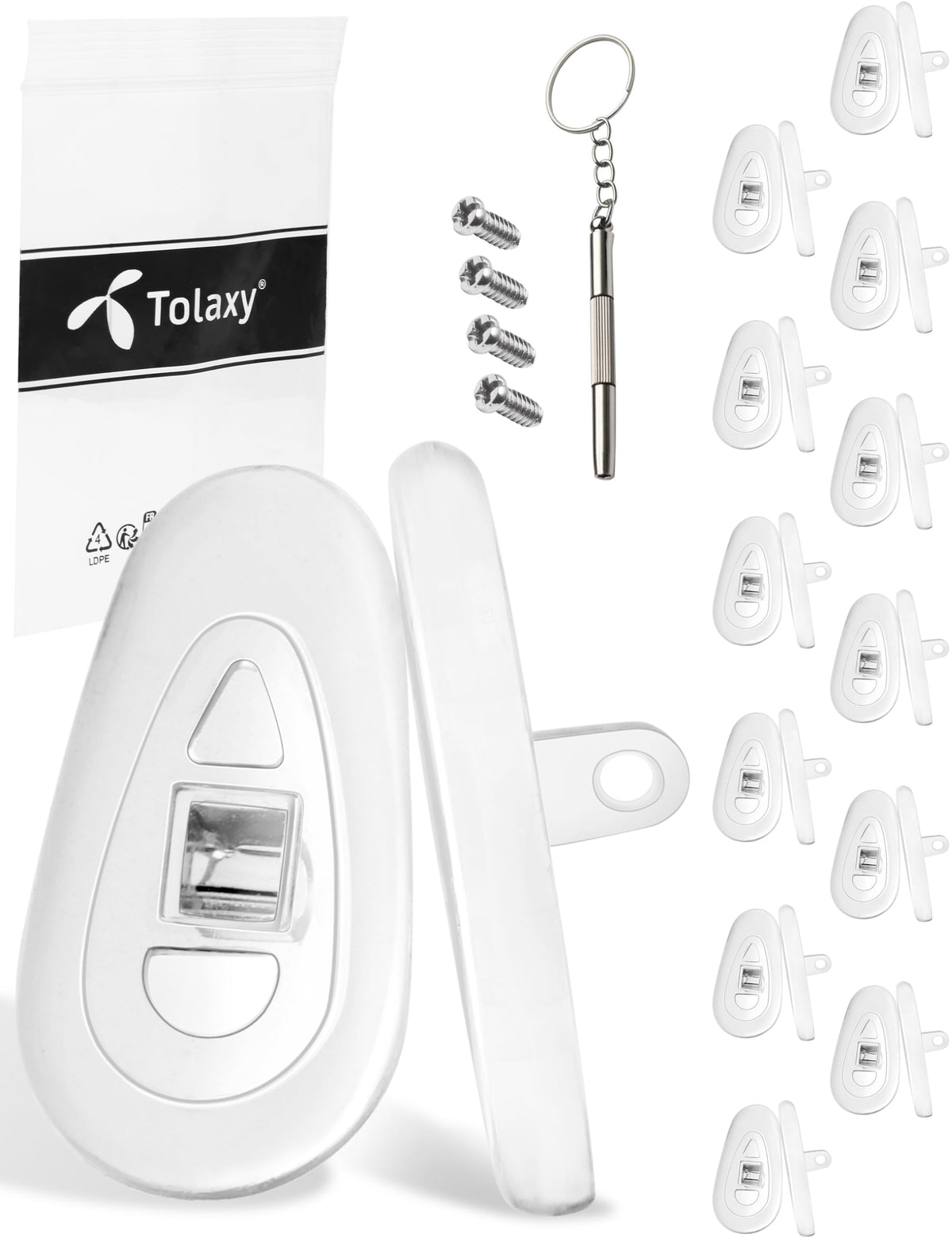 Tolaxy 12 pairs screw-in nose pads for kids 9mm for Oakley Savitar OO6047