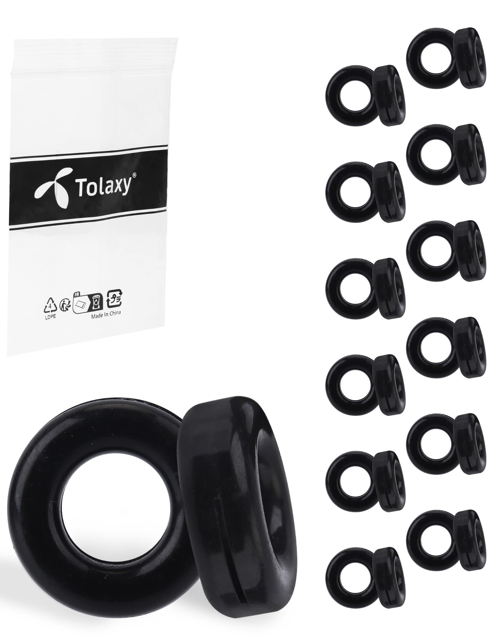 Tolaxy 12-pairs slip-on eyeglass ear grips packaging