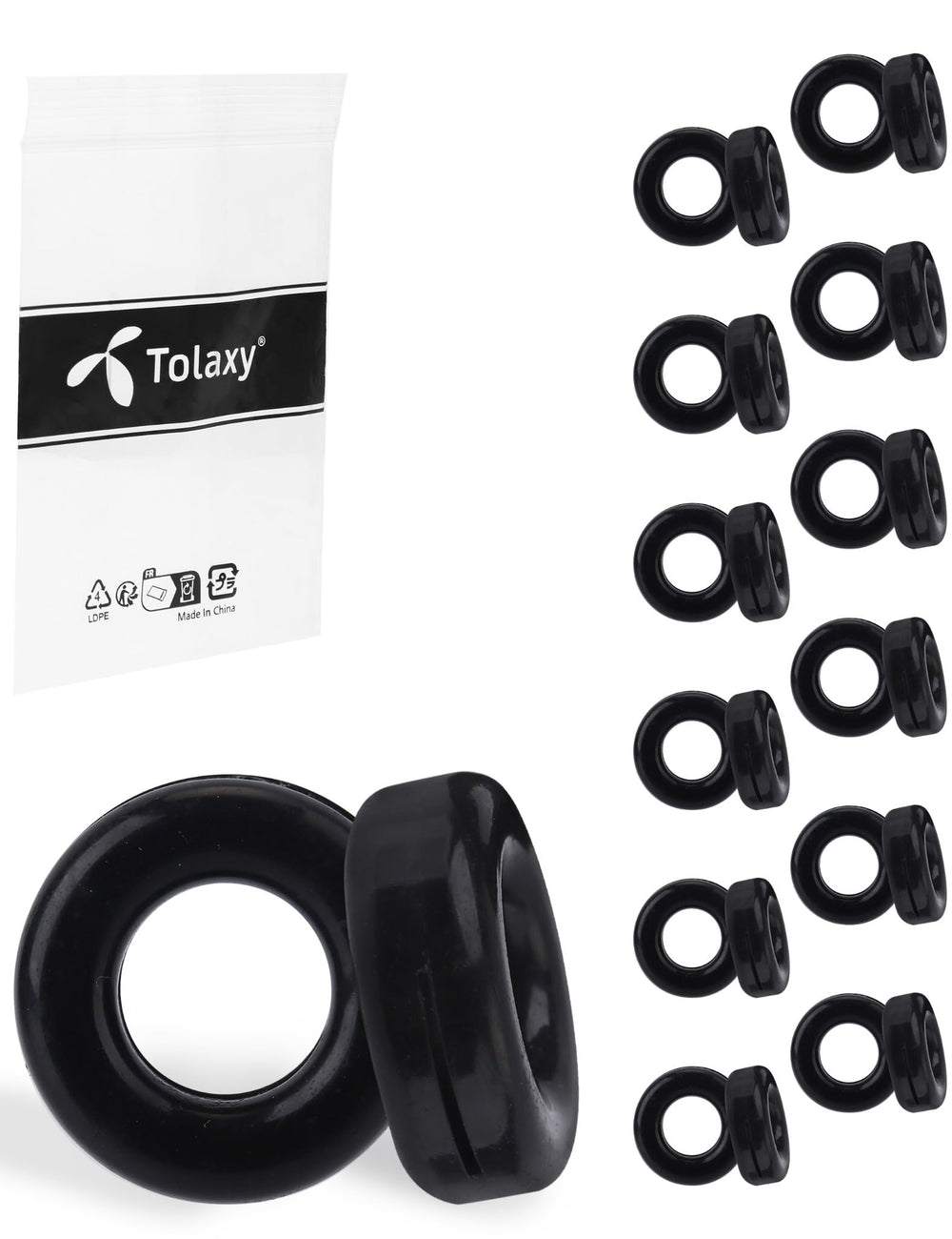 Tolaxy 12-pairs slip-on eyeglass ear grips packaging