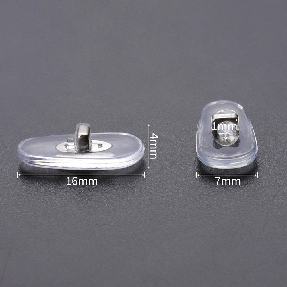 Ray-Ban compatible plug-in nose pads in clear silicone