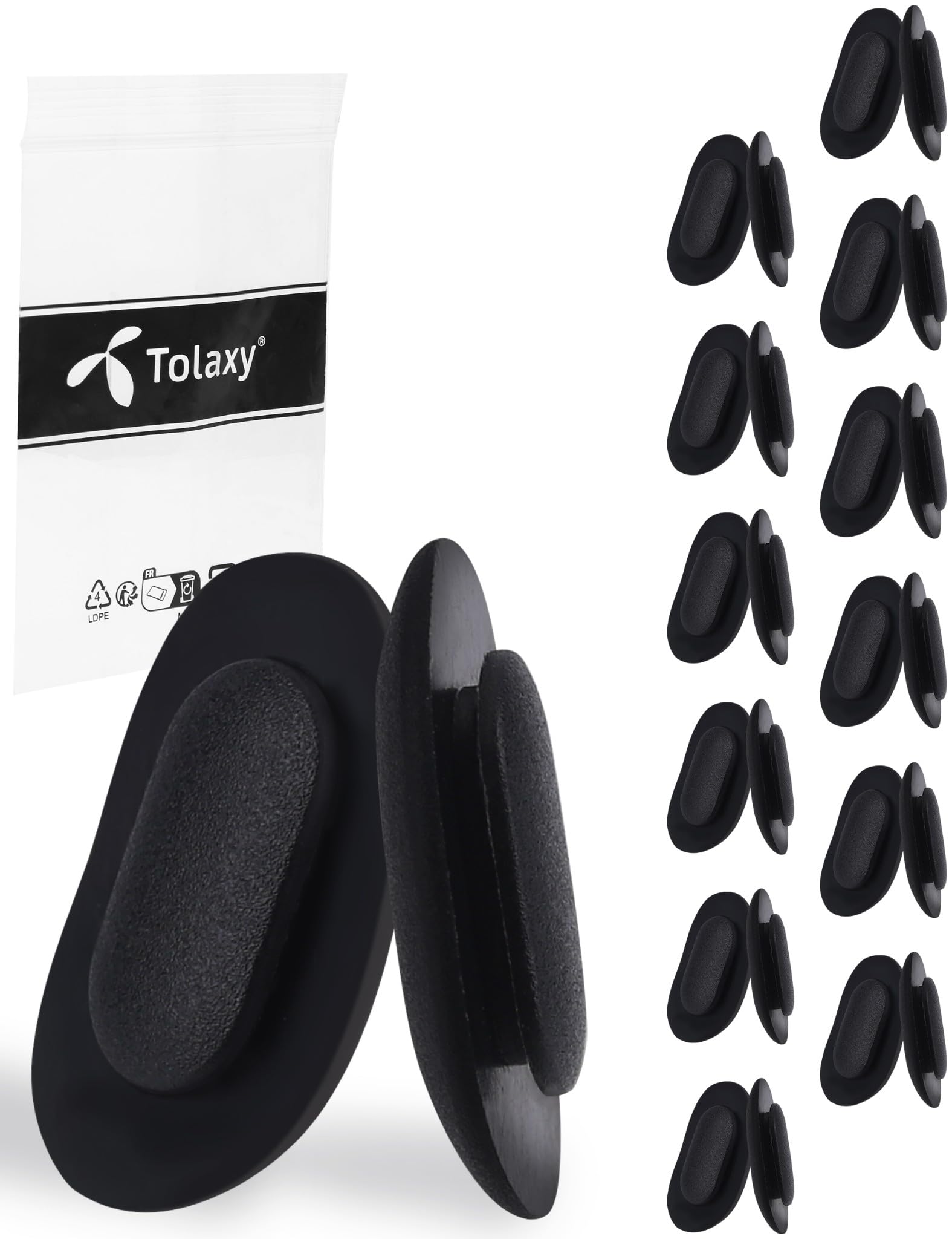 Tolaxy push-in nose pads 11mm black - product image 1