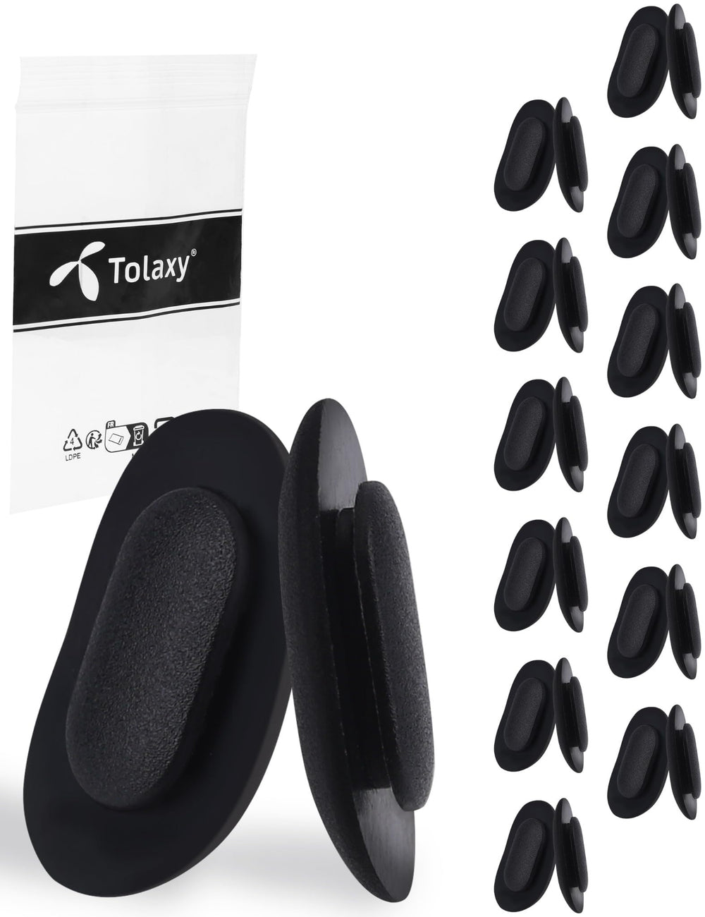 Tolaxy push-in nose pads 11mm black - product image 1