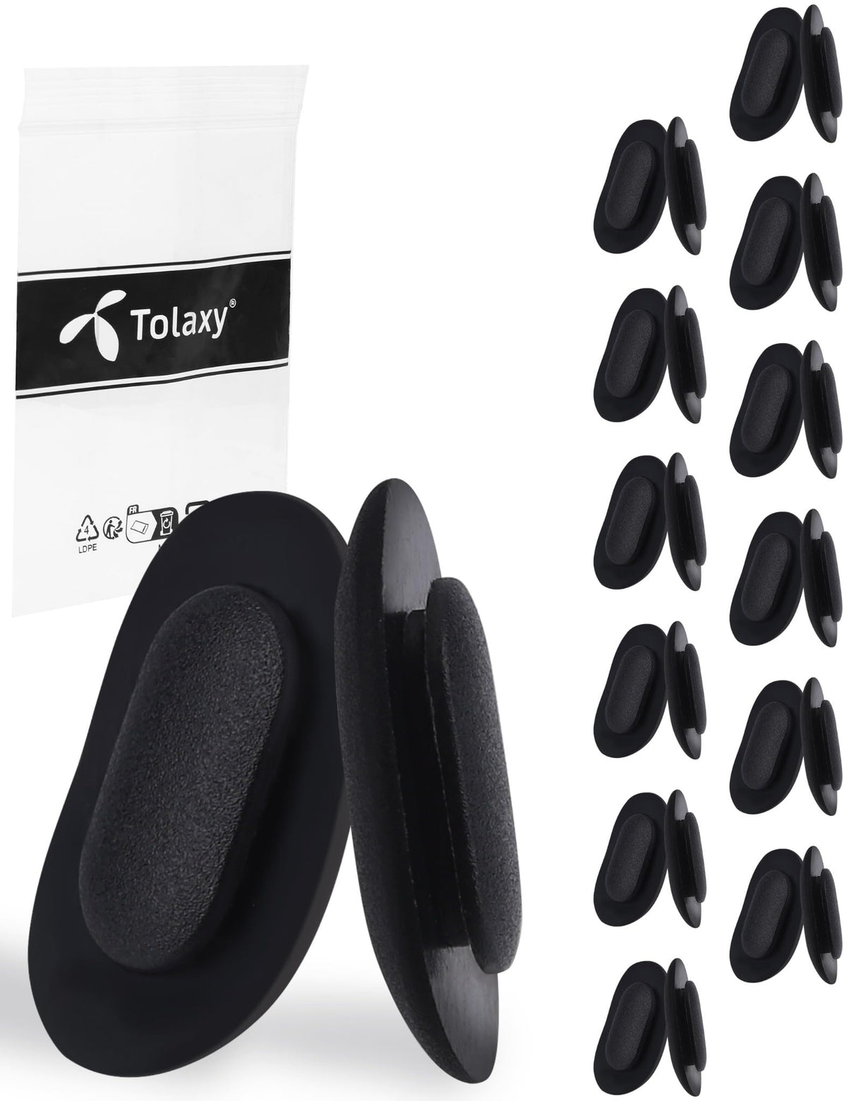 Tolaxy push-in nose pads 11mm black - product image 1
