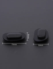 Eyeglasses nose pads 11mm black soft silicone - product image 3