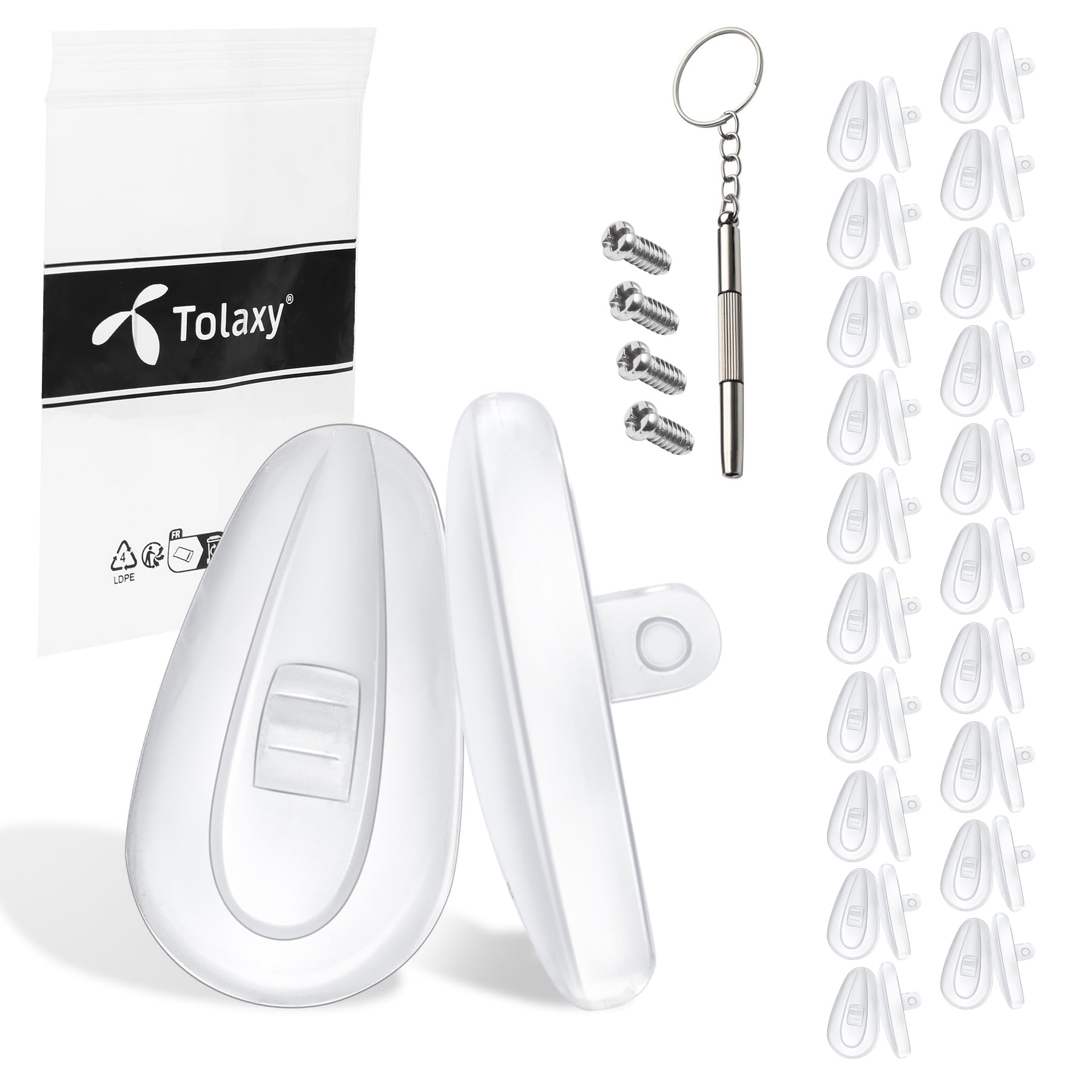 Tolaxy soft silicone nose pads compatible with Oakley Conductor 6/8 and other frames