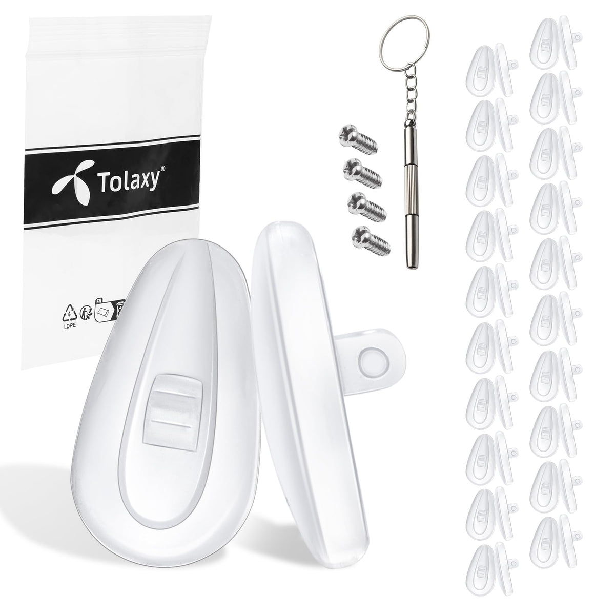 Tolaxy soft silicone nose pads compatible with Oakley Conductor 6/8 and other frames