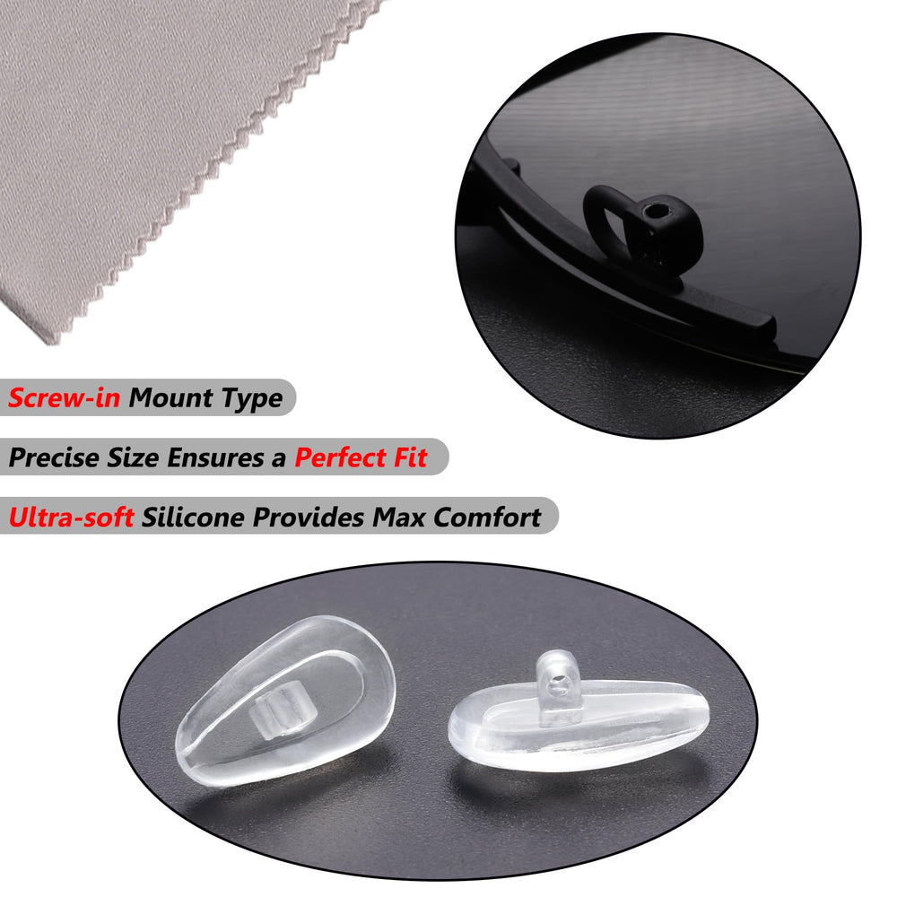 Micro screwdriver and screws for screw-in installation of Tolaxy nose pads