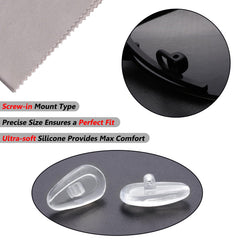 Micro screwdriver and screws for screw-in installation of Tolaxy nose pads