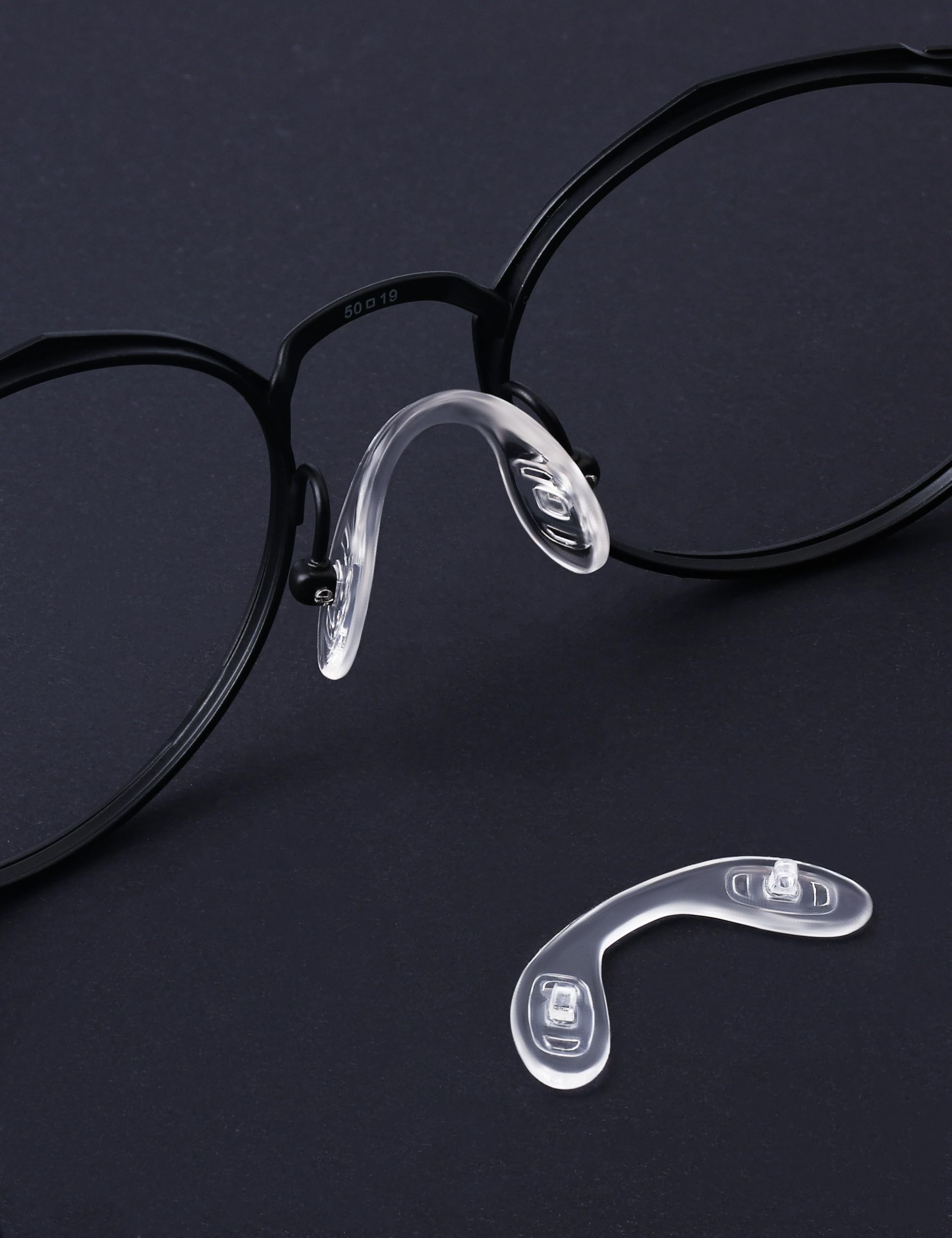 40mm U-shaped soft silicone nose pads for screw-in eyeglasses